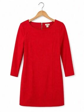 J. Crew Red Shift Dress Small Excellent Condition Classic Timeless Polished